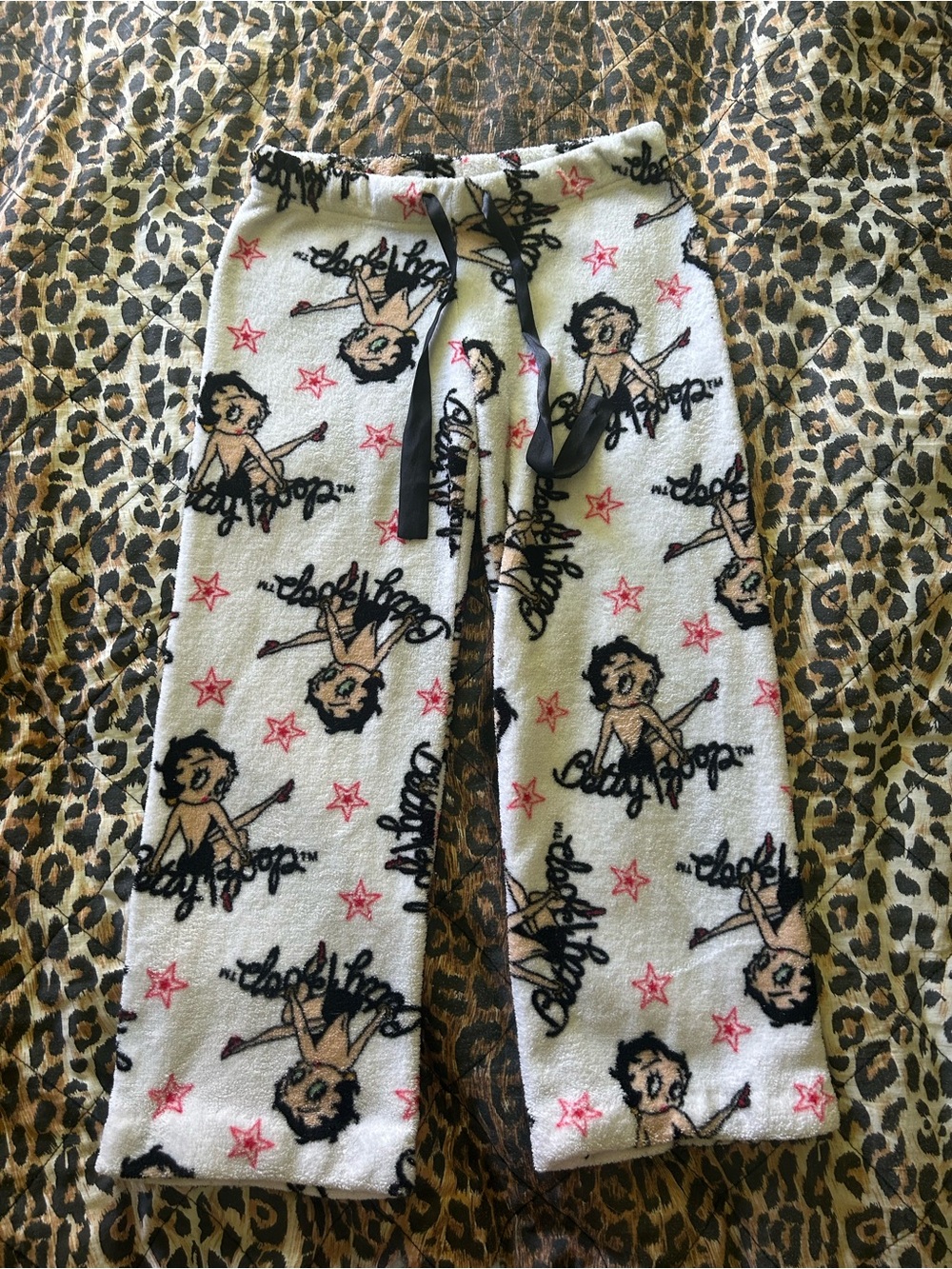 Vintage Betty Boop fuzzy capri pajamas